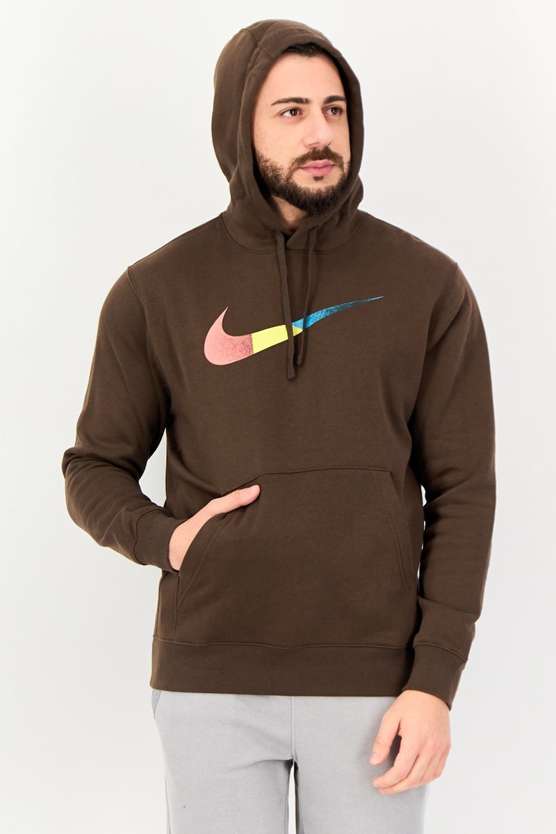 Nike Men Sportswear Fit Long Sleeve Outdoor Hoodie, Brown - Image 1